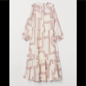 H&M chiffon patterned tiered dress